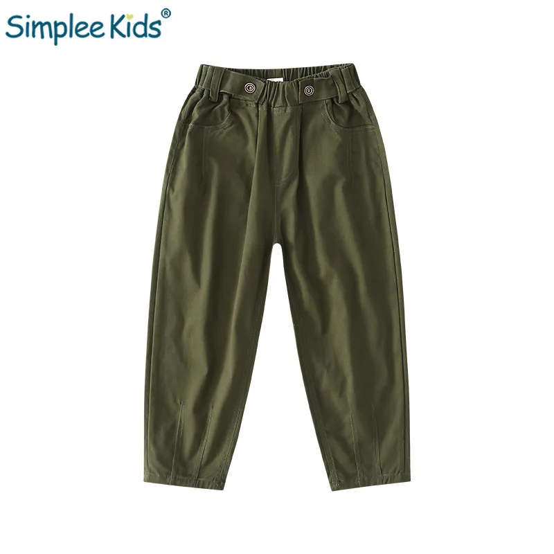 Simplee/детские свободные штаны-шаровары хлопковые весенне-осенние детские Длинные