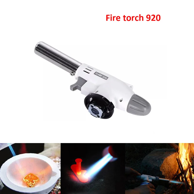 

920 Metal Gas Welding Torch Flame Gun Ignition Lighter Butane Portable Camping For Hiking DropShip