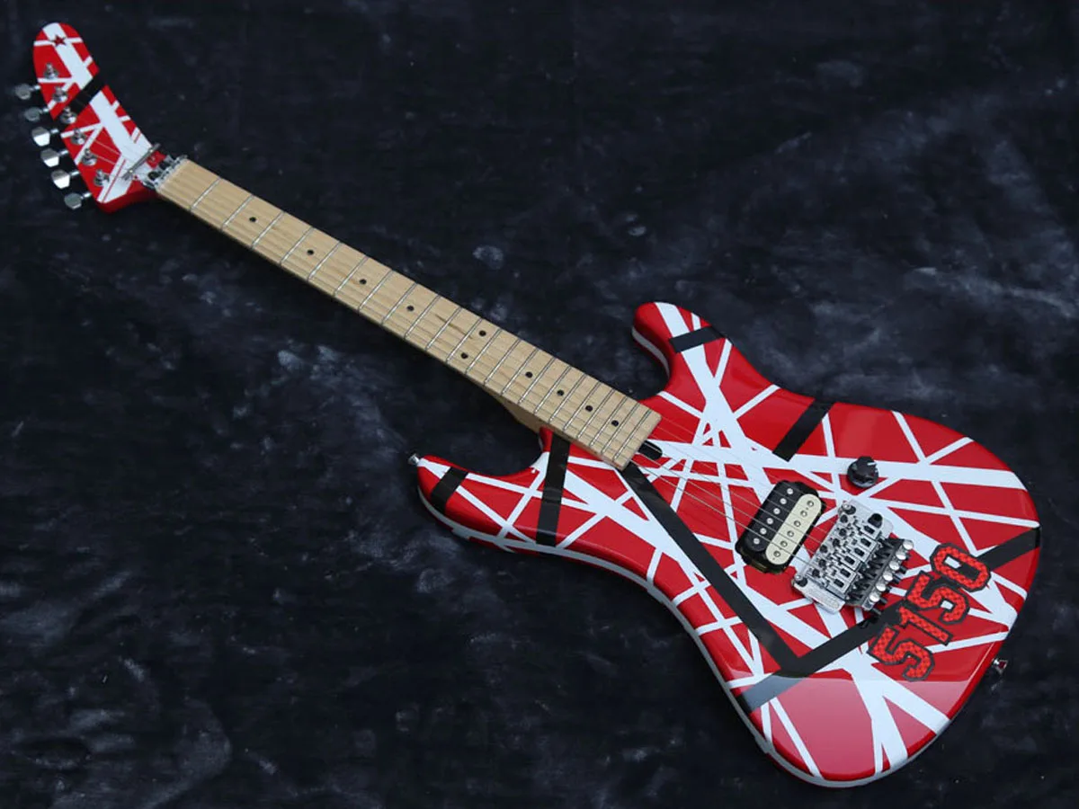 

Electric guitar, striped 5150 eddie van halen tribute guitar, quality guitars