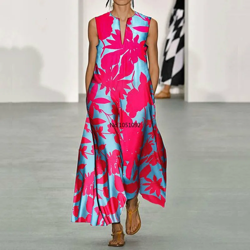 Платье трапеция с цветочным узором платье размера плюс длинные элегантные