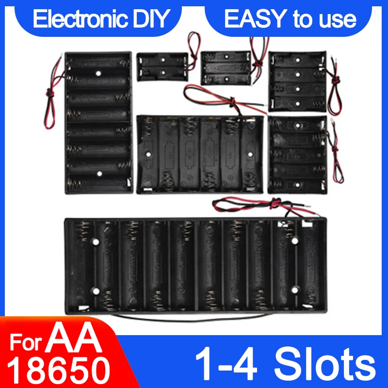 DIY Пластик 18650 Батарея ящик для хранения Чехол AA LR6 HR6 чехол держатель Контейнер