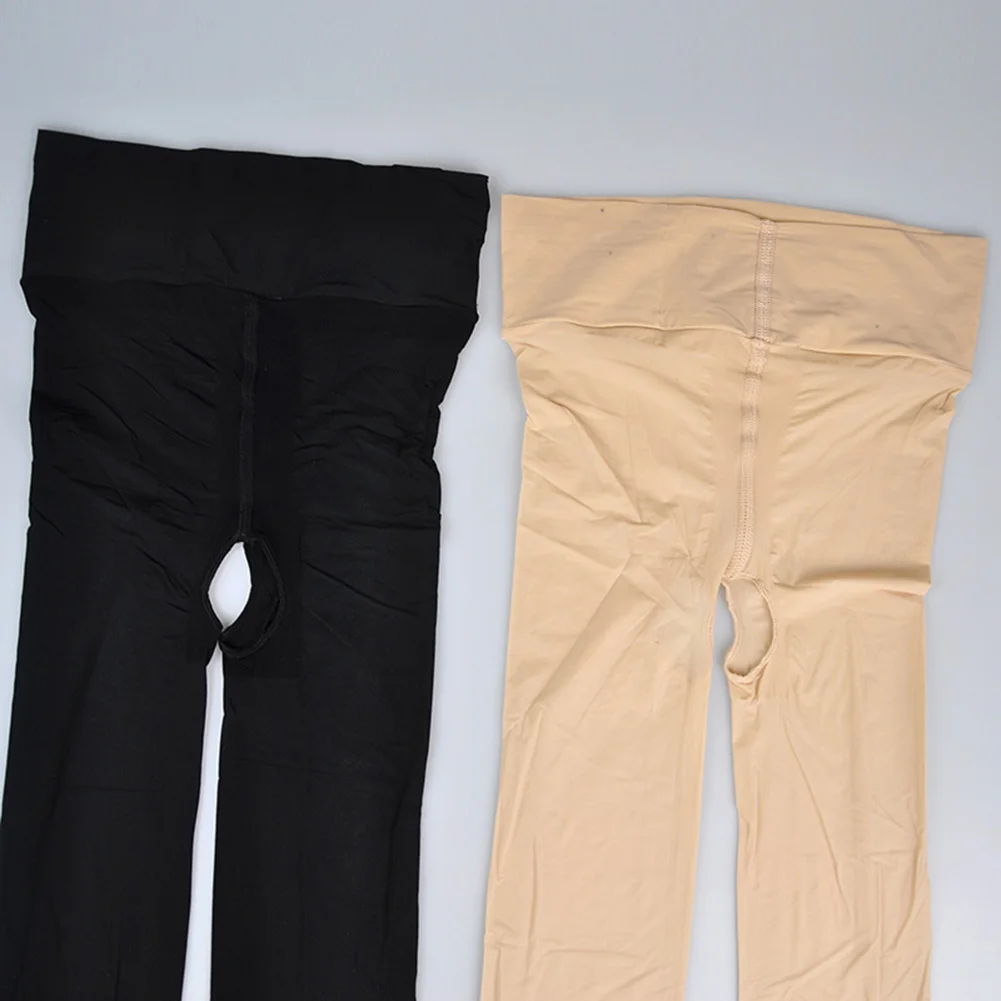 

New 8D Crotchless Elastic Magical Stockings Glitter Pantyhose Anti Hook Sexy Oil Open Crotch Shiny Tights Gloss Smoothly