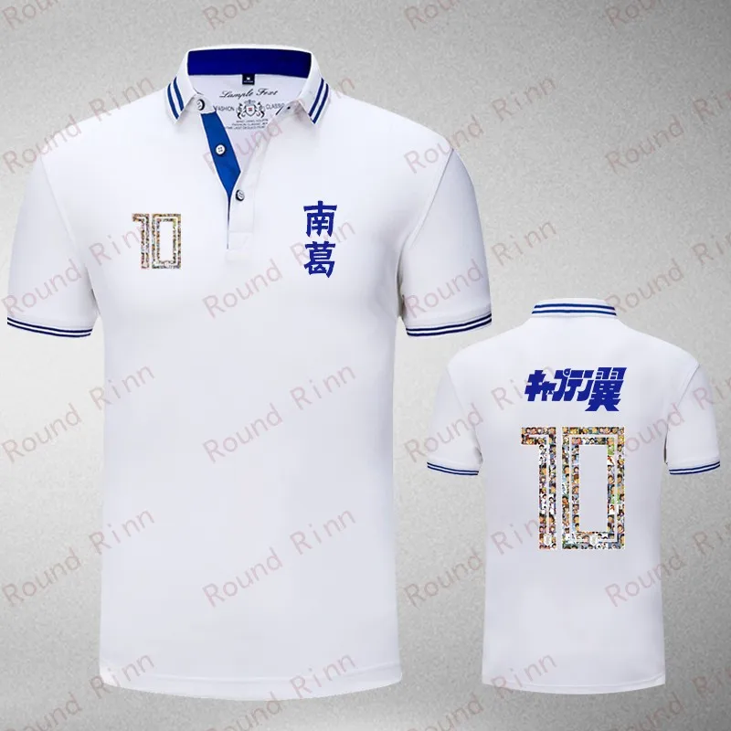 Джей-поло JP манга капитан Цубаса нанькатсу школьный топ с мультяшным принтом