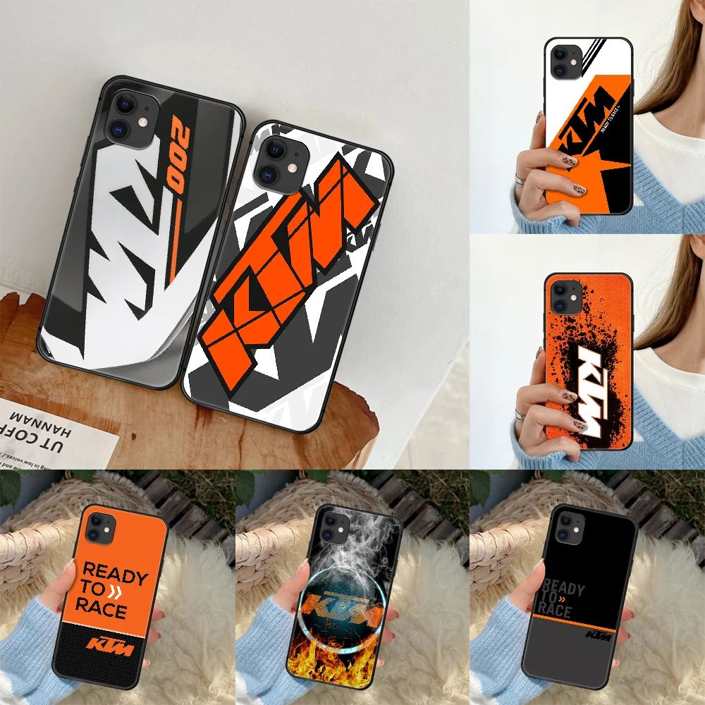 

Luxury Motorcycle KT Phone Case For iPhone 5 5S SE 2020 6 6S 7 8 Plus 11 12 Mini X XS XR Pro Max black Funda Tpu Waterproof 3D