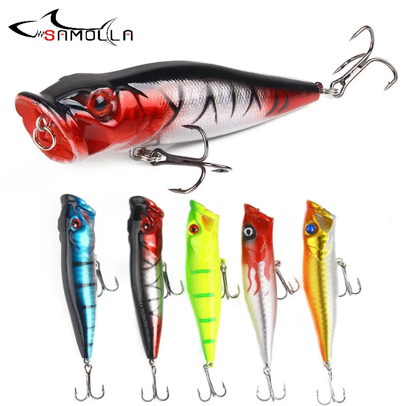 Popper Fishing Lures Weights 9cm12.5g Topwater Lure Whopper Popper Saltwater Lures Fake Bait Articulos De Pesca Isca Artificial