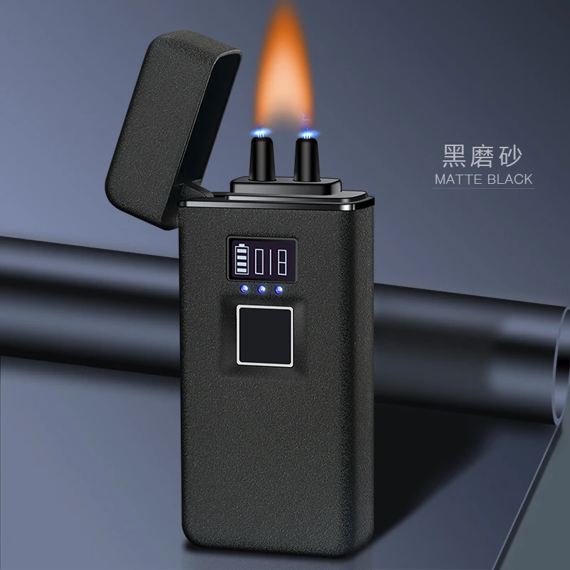 New Real Fingerprint Recognition Electronic Usb Recharge Sense Touch Electric Arc Display Power Lighter For Friends Gift | Дом и сад