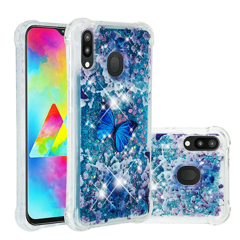 Блестящий чехол с динамическим зыбучим песком для Samsung Galaxy A51 A71 M30S M20 M10 A10 S20 Ultra S10E