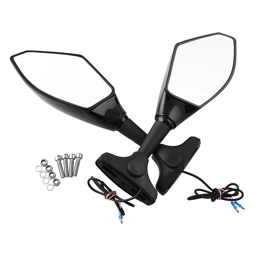 Мотоциклетные задние зеркальные Углеродные Светодиодные поворотники для Honda CBR