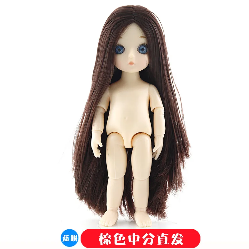 LYZSZF 16 см BJD куклы 13 совместный подвижный 1/12 куклы-принцессы игрушки макияж одеваются голый обнаженный милый ребенок кукла игрушка для детей Подарки - Цвет: LYZSZF