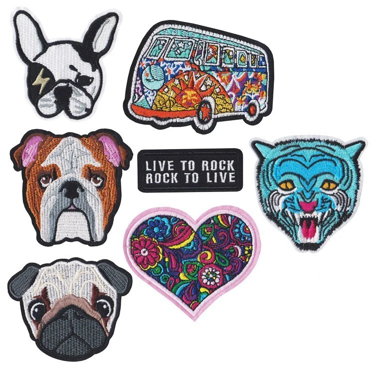 Цветные патчи для одежды с рисунком автобуса оптом |