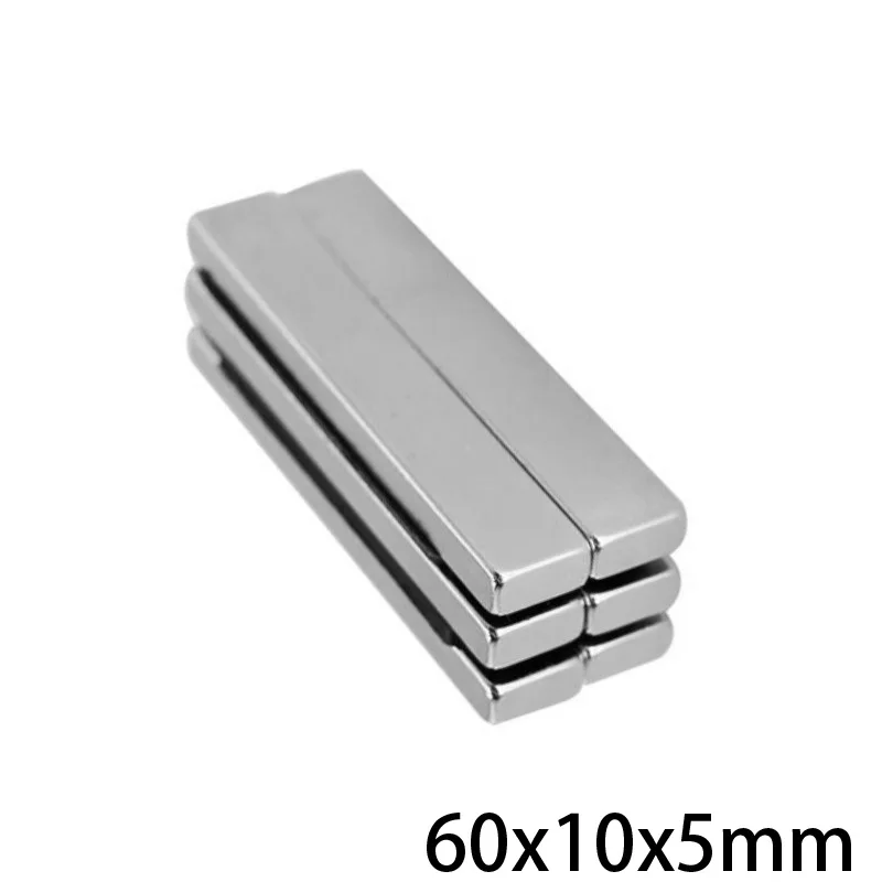 Редкоземельные магниты 60x10x5 длина 60 мм квадратные неодимовые 2 ~ 50 шт.|Магнитные