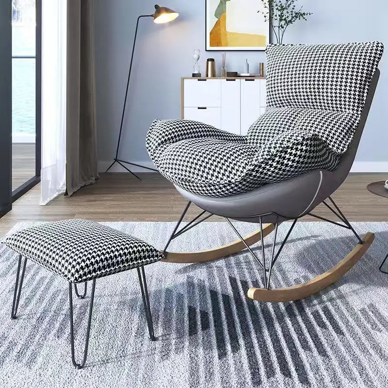 Суперуютное кресло качалка с ленивым диваном для отдыха светильник