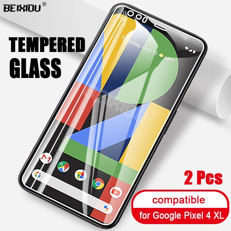 2 PCS Full Tempered Glass For Google Pixel 4 XL Screen Protector tempered glass on the for Google Pixel 4 XL Protective Film