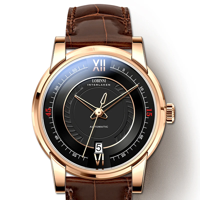 

LOBINNI Top Brand Male Wristwatch SIEKO Automatic Self-Wind Mechanical Movement Men's Watch Sapphire Waterproof 50M Man Clock