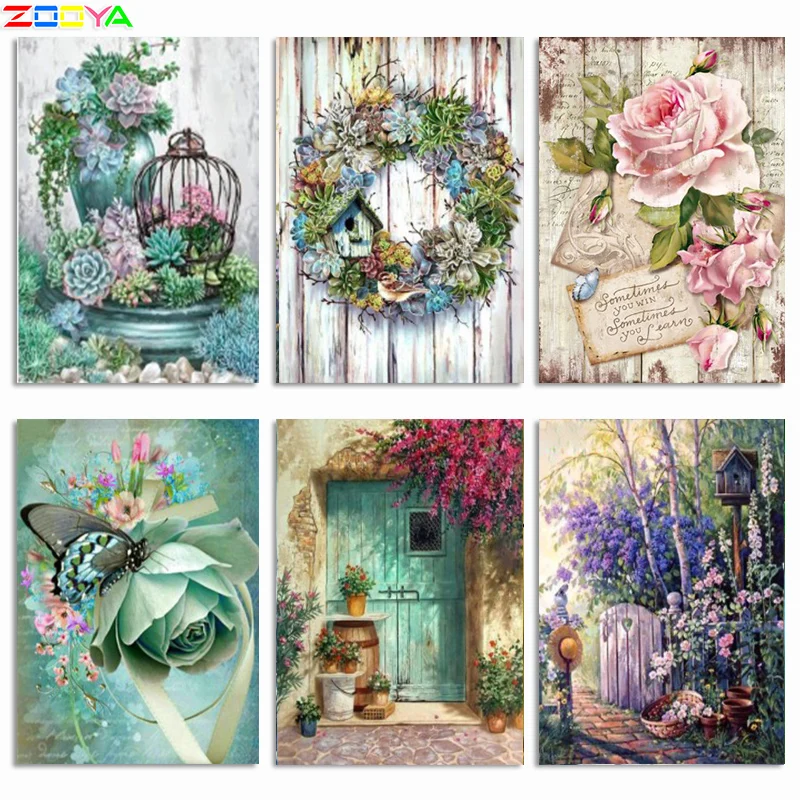 Полный квадратный Круглый Алмаз 5D Diy Алмазная точечная картина цветок крест