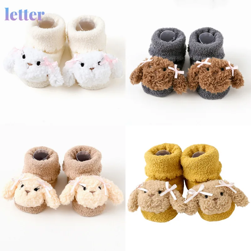 

Baby Pasgeboren Sokken Herfst Winter Cartoon Leuke Hond Jongens Meisjes Baby Voet Sok