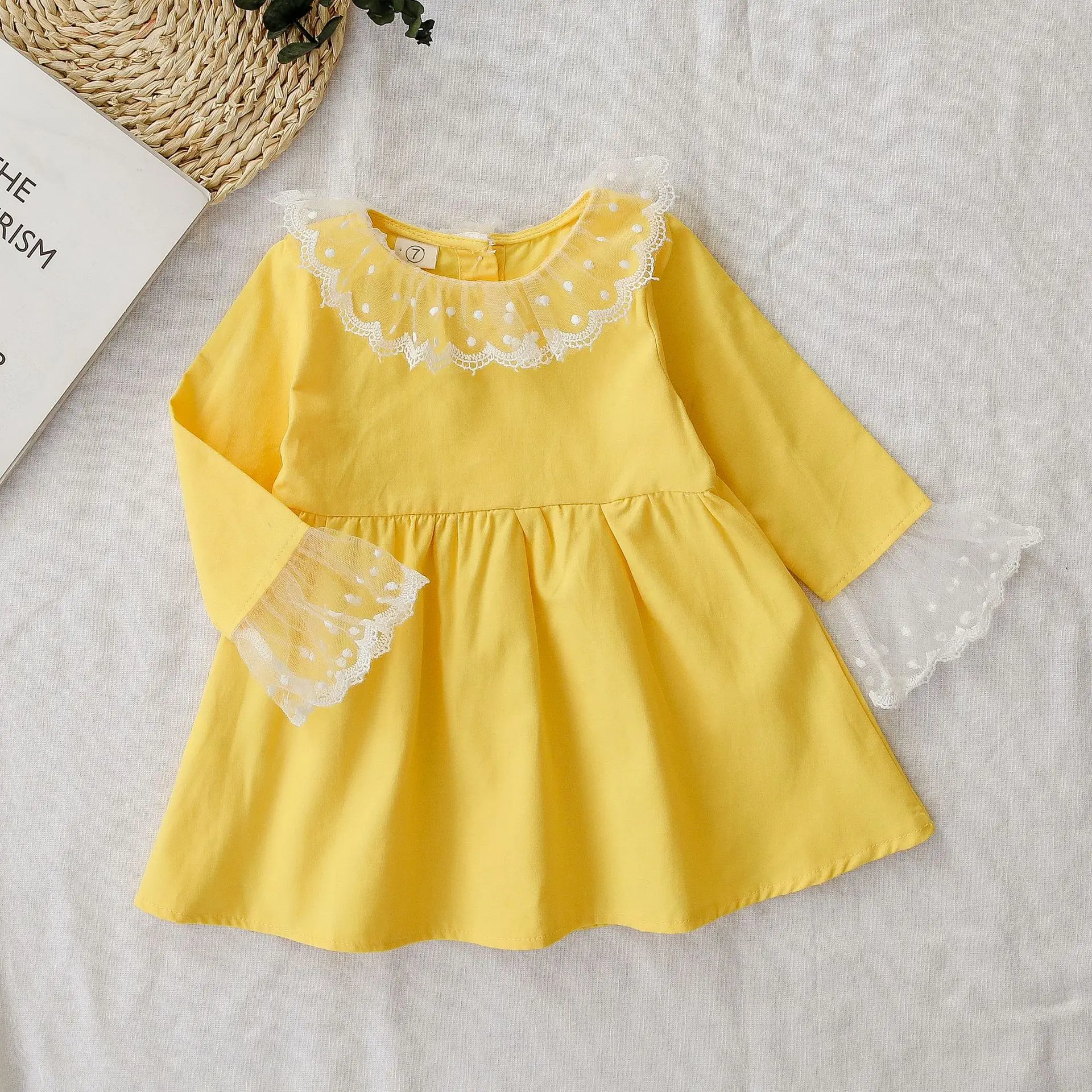 Детские платья для девочек Весеннее платье принцессы с длинным рукавом Милый