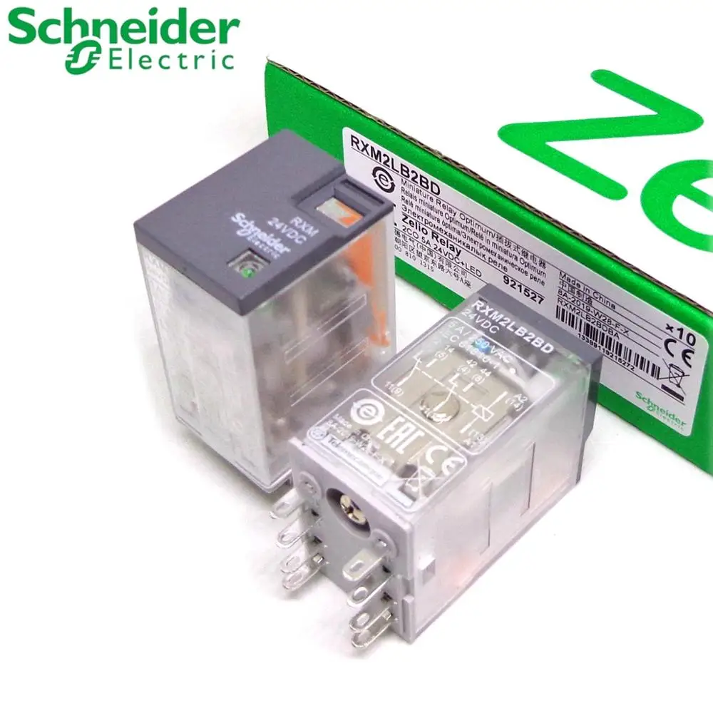 5 шт. реле Schneider RXM2LB2BD RXM2LB2P7 RXM2LB2B7 RXZE1M2C 2CO 5A 24VDC 24VAC 230VAC абсолютно и реле Schneider