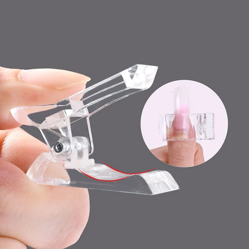 

1/2/5Pcs Nail Art Crystal Nail Mold Fixing Clip UV Gel Assistant Extension Quick Forming Supplies For Professionals Tools