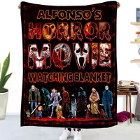 horror movie watching blanket soft throw flannel fleece blanket all season light weight for living roombedroom droppshiping