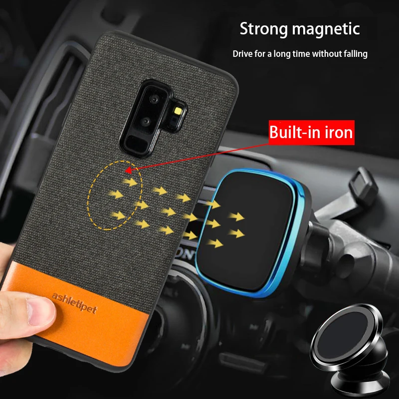 Натуральная кожа автомобильный чехол для телефона для samsung Galaxy A50 A70 S10 S7 S8 S9 плюс A8 A7 Примечание 10 плюс 360 Защитный чехол с полной защитой