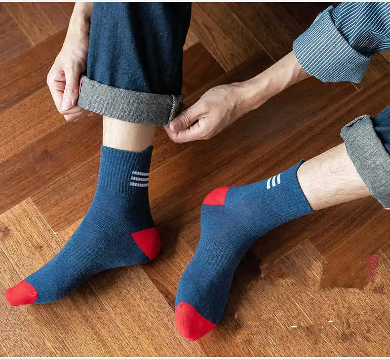 

Fast Shipping 5 pair Fashion High Quality Cotton White Black Men's Socks Business Brand New Sports Outdoor Breathable Male Soxs