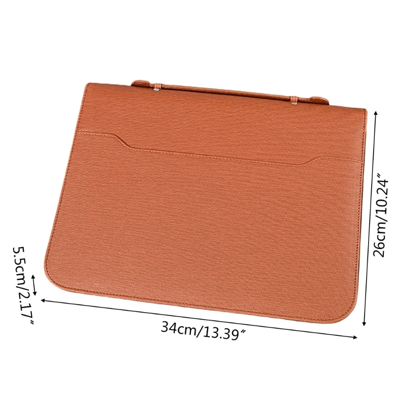 

A4 PU Leather File Folder with Calculator Multifunction Office Supplies Organizer Manager Document Pads