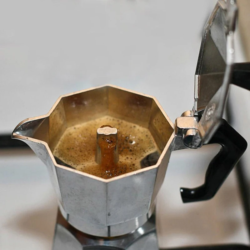 

Italian Moka Espresso Coffeeware Mocha Latte Aluminum Coffee Maker Percolator Pot Stovetop Coffee Machine 100/200/300/450/600ML