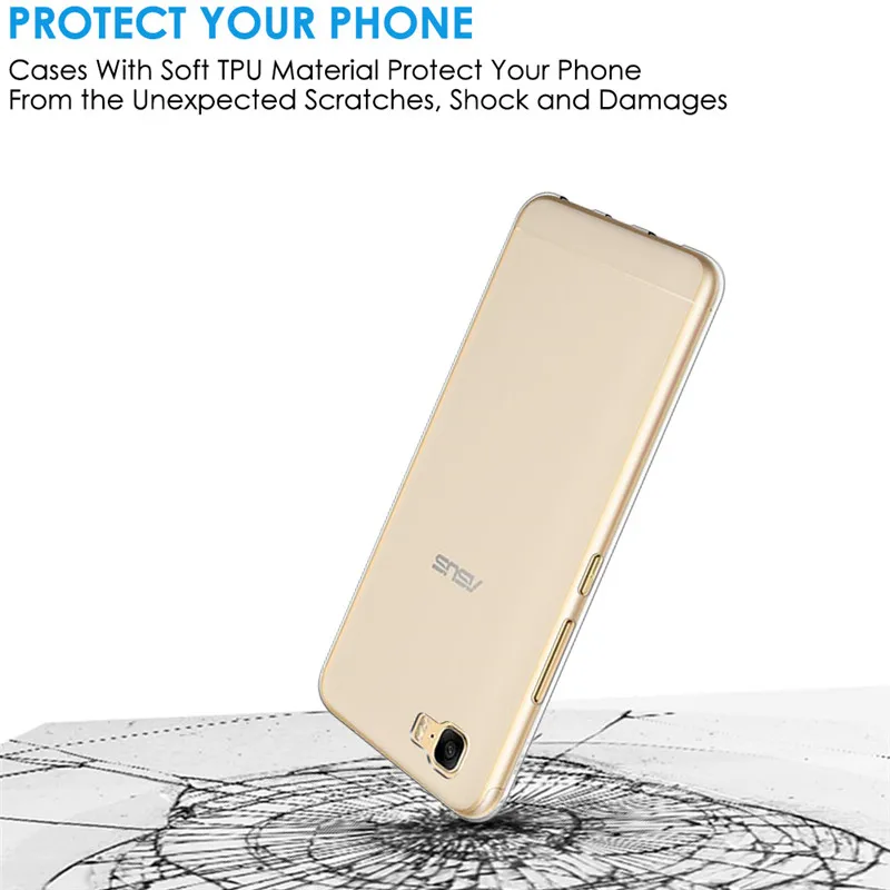 Оригинальные прозрачные ТПУ чехлы для asus ZenFone Peg asus 3S Max ZC521TL X00GD 5," задняя крышка тонкий мягкий силиконовый прозрачный чехол