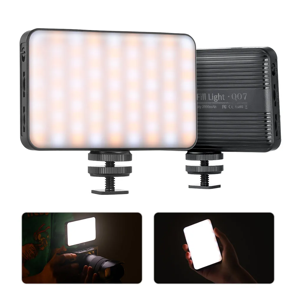 

Портативная Светодиодная лампа для видеосъемки, высокая для камеры, двухцветсветильник светодиодная мини-лампа для видеосъемки, 2200 мАч, пе...