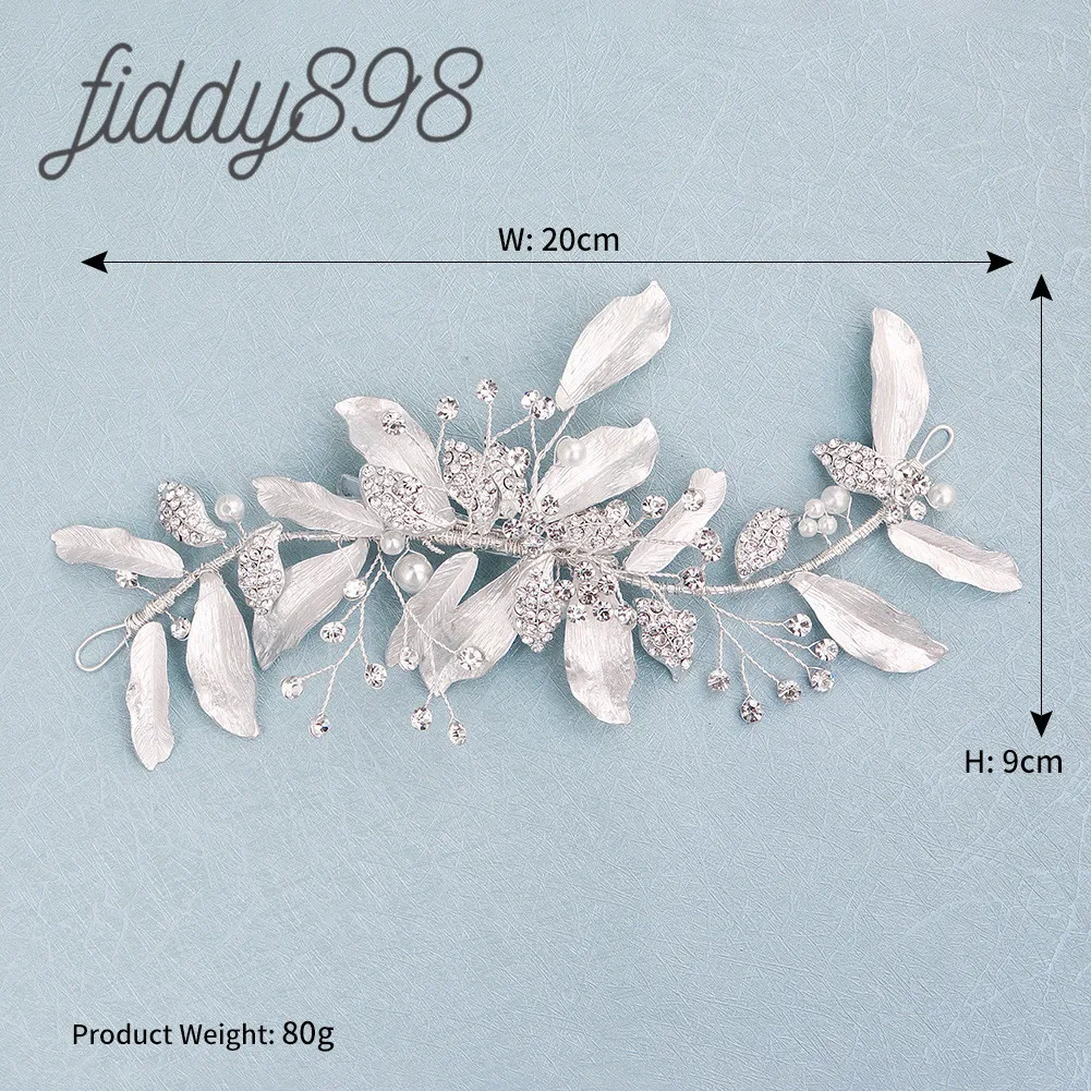 Модные свадебные аксессуары для волос на выпускной стразы в виде листьев женские