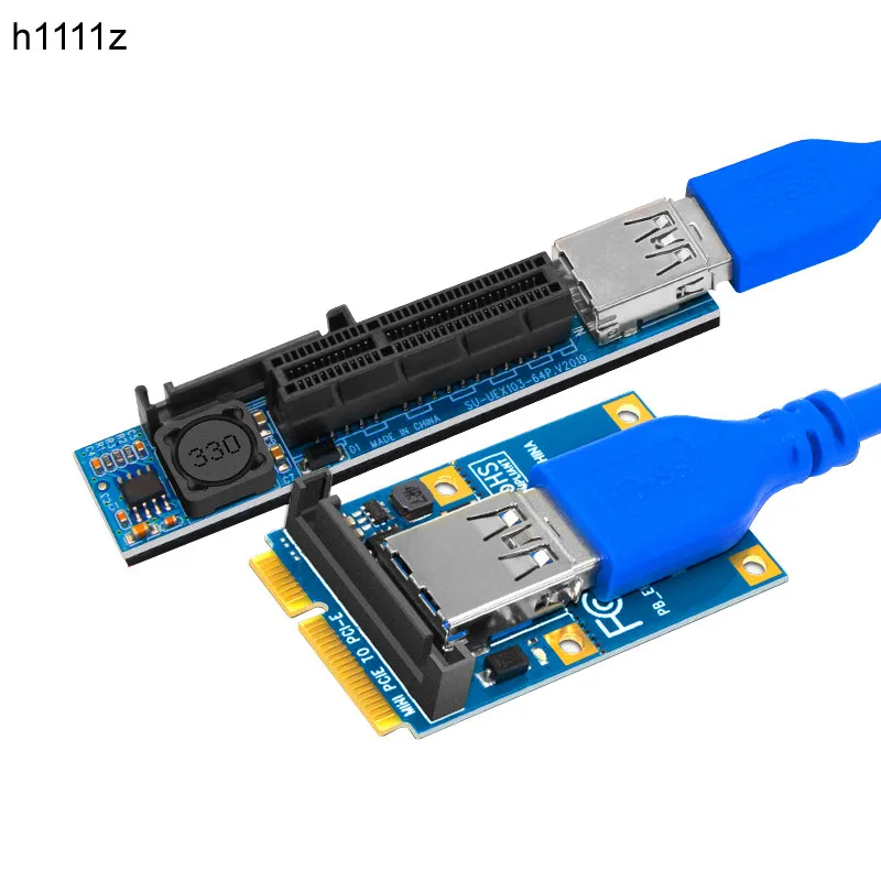 Райзер Mini PCI E к Express X4 карта расширения адаптер 15pin SATA разъем питания с USB3.0