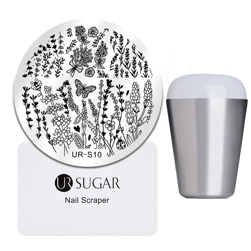 Ur Sugar 4 шт. штамповочная пластина для полировки стемпер скребок для дизайна ногтей пластина инструмент для печати изображений инструменты для маникюра DIY дизайн - Цвет: 3pcs