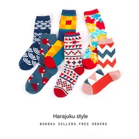 autumn and winter cotton women men socks absorb sweat casual harajuku style statue character socks short socks for men women
