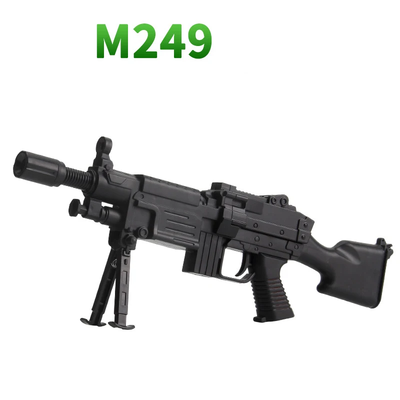 Мини Военная Модель M249 Август AK47 M416 стрельба Барретт гэтлин игрушечный пистолет