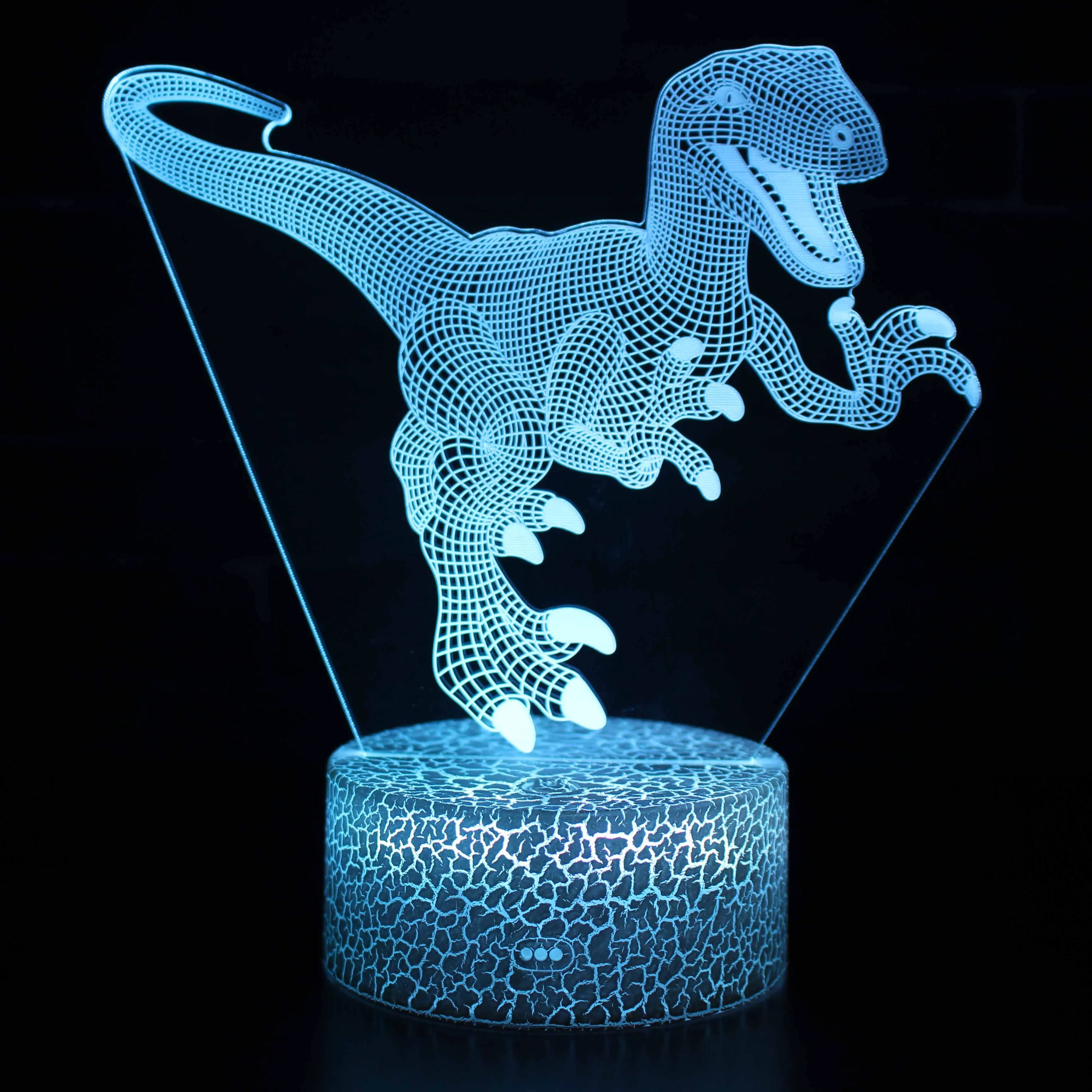 Светодиодный ночник динозавр 3D лампа милая игрушка подарок 7 цветов абстрактная графика мультфильм атмосфера лампа для детей Детская комната - Испускаемый цвет: 5