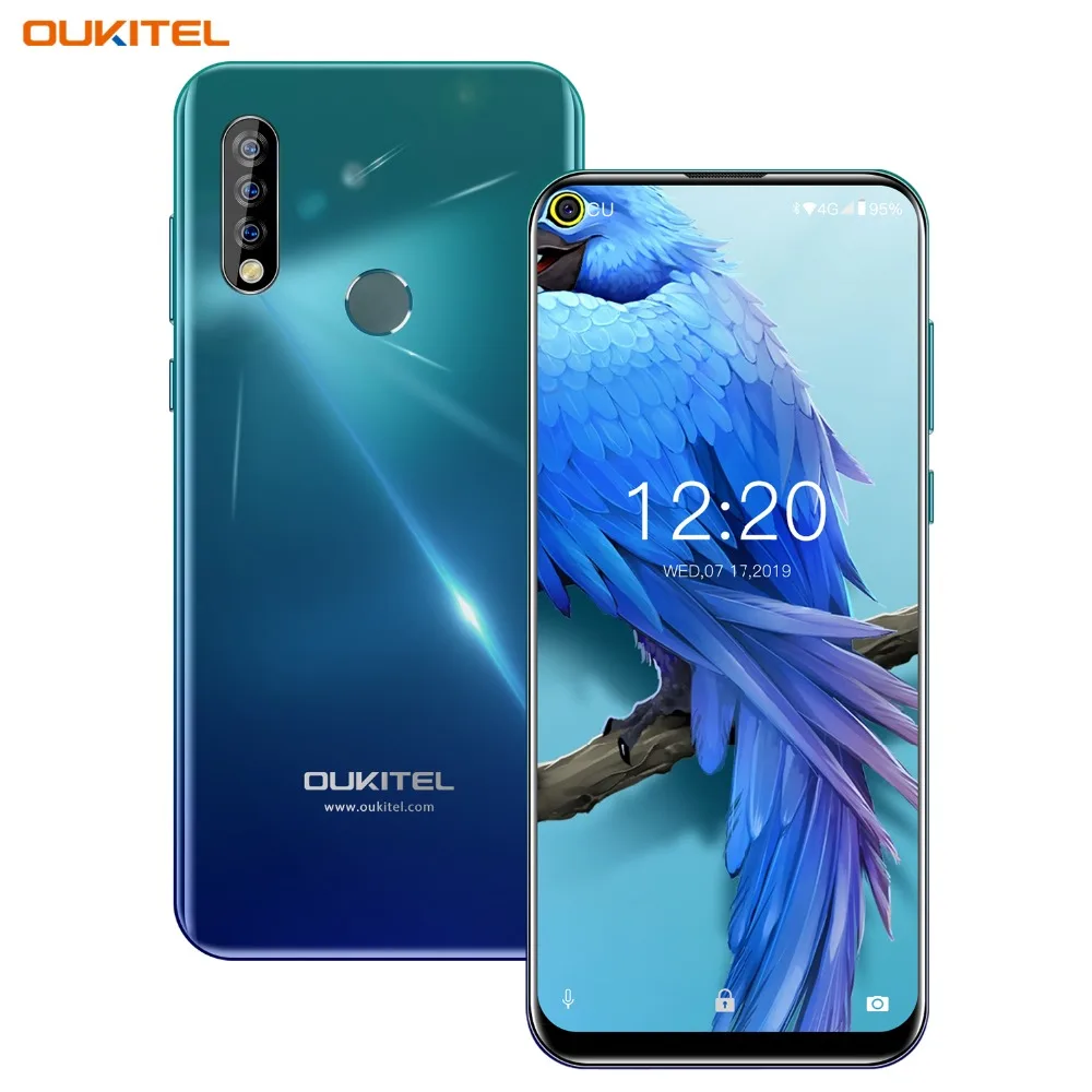OUKITEL C17 Тройная задняя камера 6,35 дюйма Android 9,0 смартфон MT6763 3 Гб 16 Гб отпечаток пальца для лица ID 3900 мАч мобильный телефон