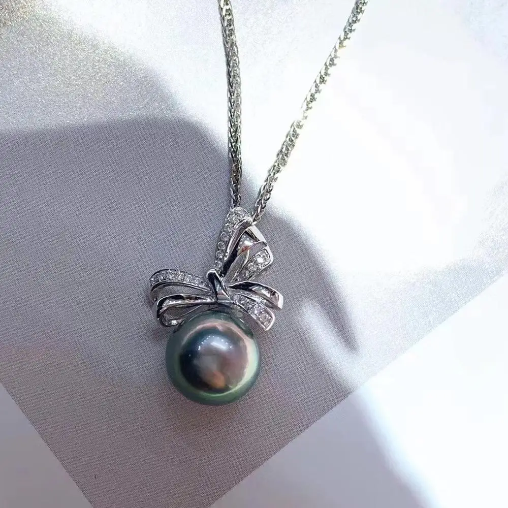 D506 подвеска с жемчугом Изящные Ювелирные изделия искусственное серебро 9-10 мм