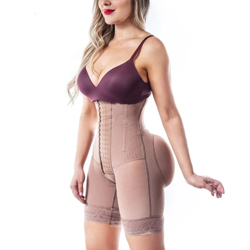 Fajas Colombianas Slimming Woman Open Bust Tummy Control Shapewear Postpartum Body Shaper Post Liposuction Bodysuit High Waist