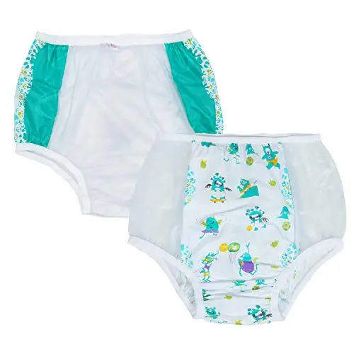 2PCS Dadious abdl adult baby pants incontinence elastic band plastic reusable DDLG PVC men's underwear Red diapers XL | Мать и