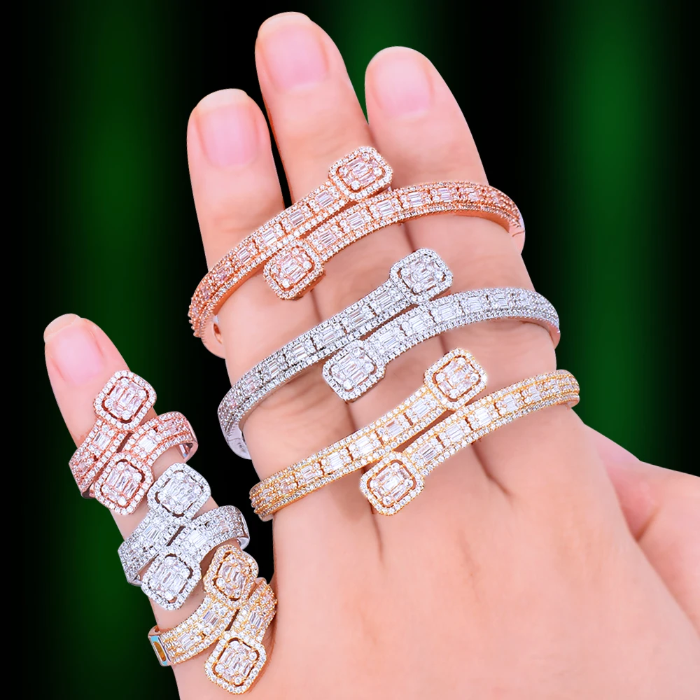 GODKI Корея тренд Аравийский браслет кольцо набор украшений для женщин Свадебные с