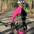 Велосипедный костюм для триатлона, Женская велосипедная одежда, комбинезон с длинным рукавом, велосипедный комплект из Джерси, цельный велосипедный костюм, одежда для велоспорта