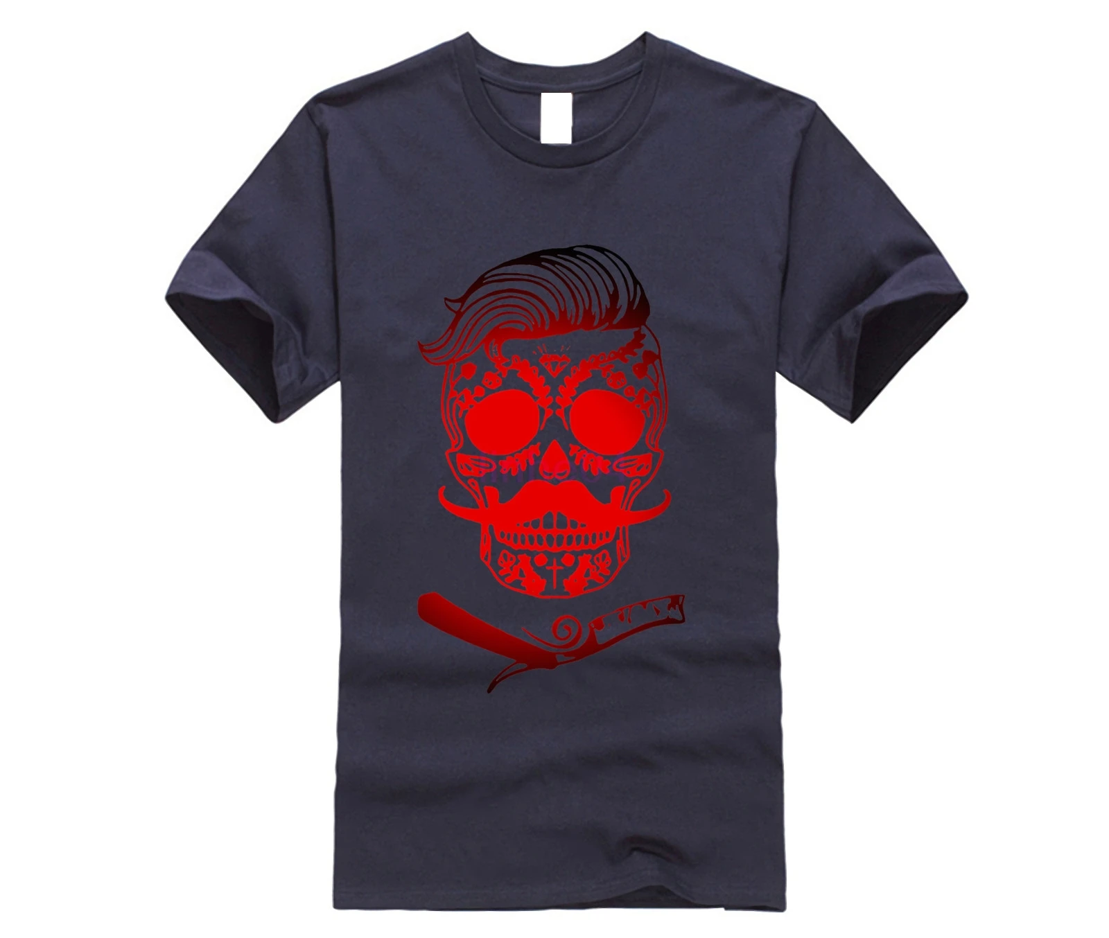 2019 Venta caliente de moda encargo t camisa printingGreaser оригинальный rockabilly pelo navaja Barbero personalizada | Мужская