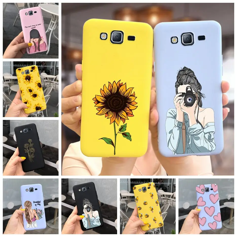 Чехол для Samsung J5 2015 J500 J500F мягкий силиконовый чехол с изображением подсолнуха Galaxy