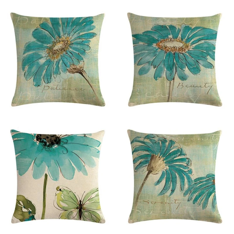 

Chic Sunflowers Sofa Throw Pillow Cover Case Cushion Cover Pillowcase Home Office Car Decorative Square
