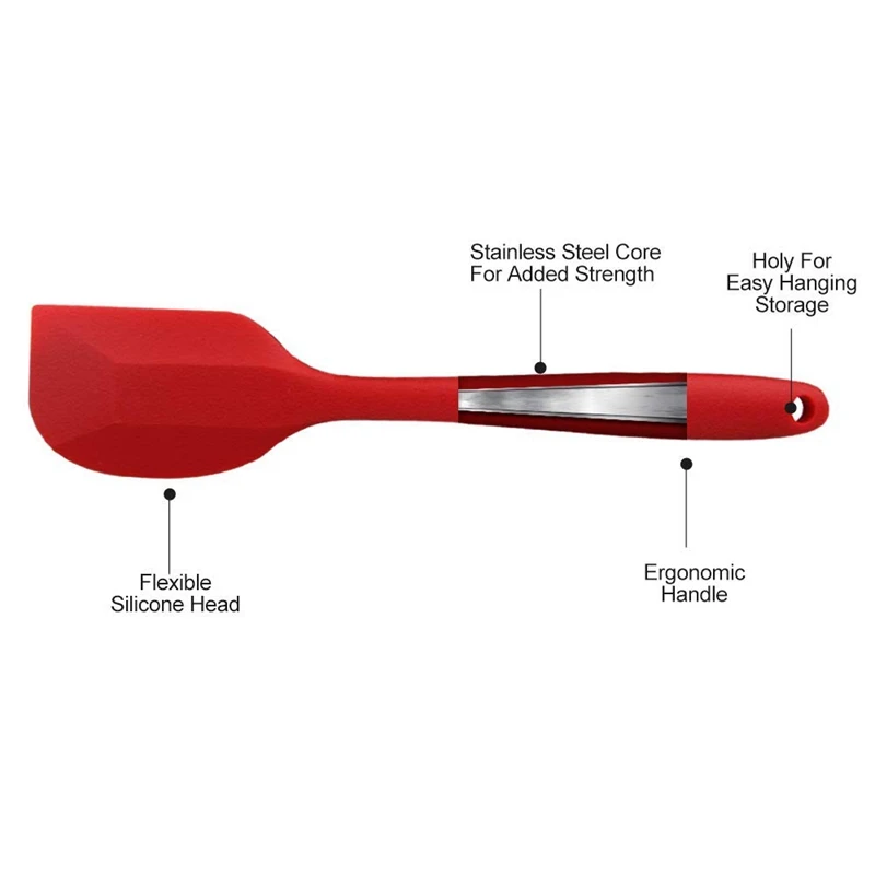 Набор силиконовых шпателей 5 шт. антипригарный термостойкий набор из силикагеля