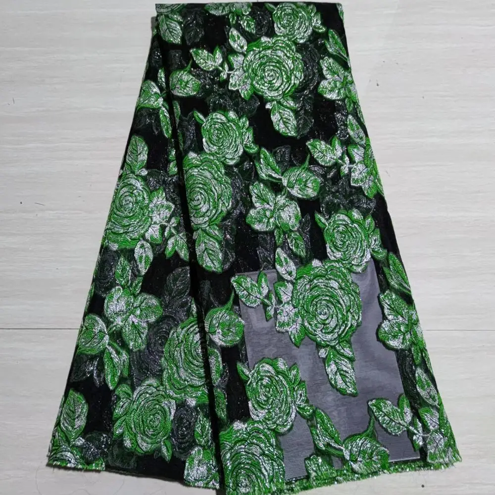 

African High Quality Sequence Lace Fabric Nigerian French Sequins Net Tulle Mesh Lace Fabric For Evening Dresses YY140-299