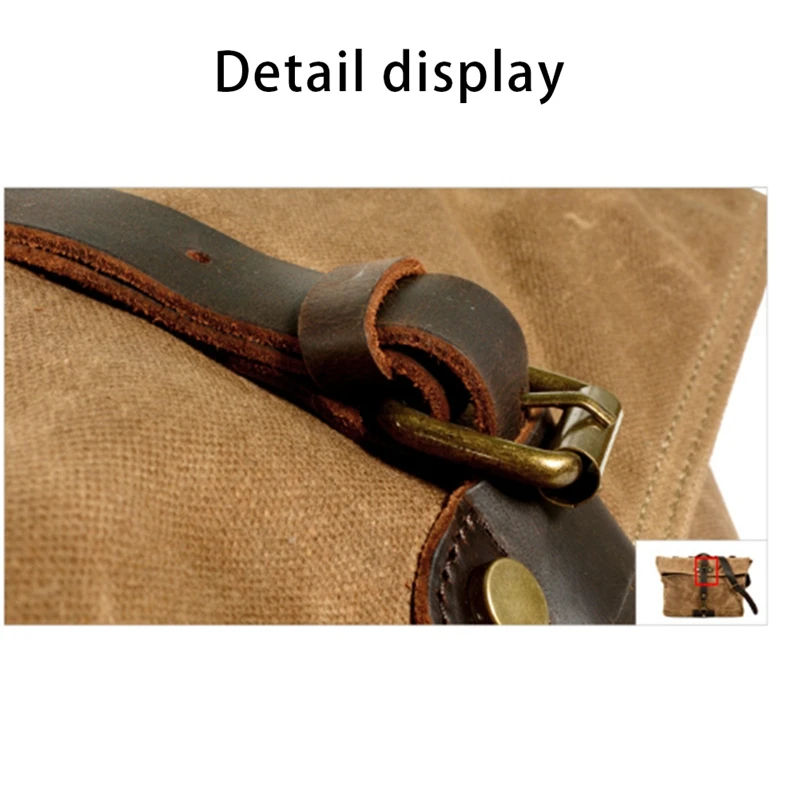 

Shoulder Bag Men's Messenger Bag Outdoor Sports School Bag Shoulder Riding Oil Wax Canvas Messenger Bag