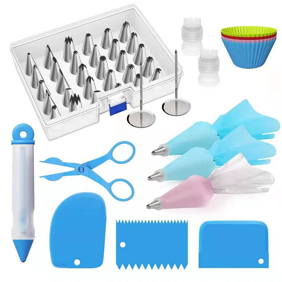 

Stainless Steel Decorating Mouth Decorating Nails DIY Cake Reusable TPU Bag Homemade Kitchen Baking Tools