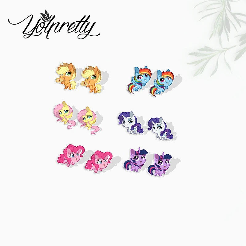 

Серьги-гвоздики с эпоксидной смолой, разноцветные, для детей